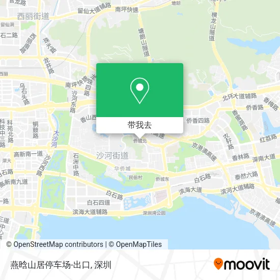 燕晗山居停车场-出口地图