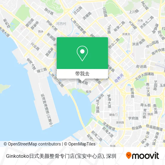 Ginkotoko日式美颜整骨专门店(宝安中心店)地图