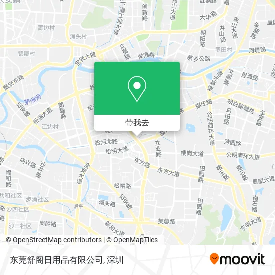 东莞舒阁日用品有限公司地图