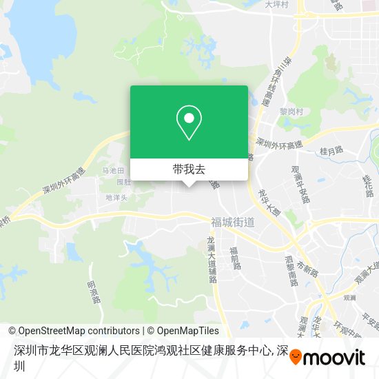 深圳市龙华区观澜人民医院鸿观社区健康服务中心地图