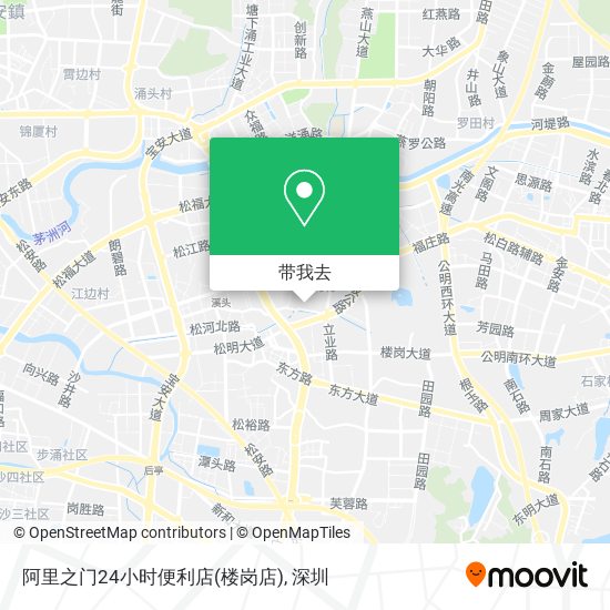 阿里之门24小时便利店(楼岗店)地图