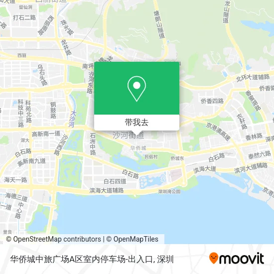华侨城中旅广场A区室内停车场-出入口地图