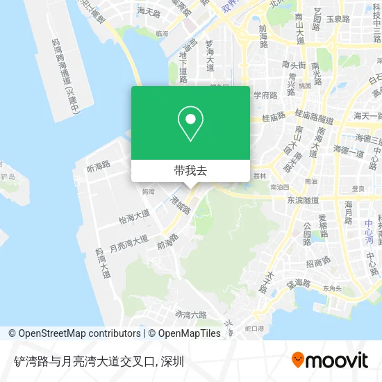 铲湾路与月亮湾大道交叉口地图
