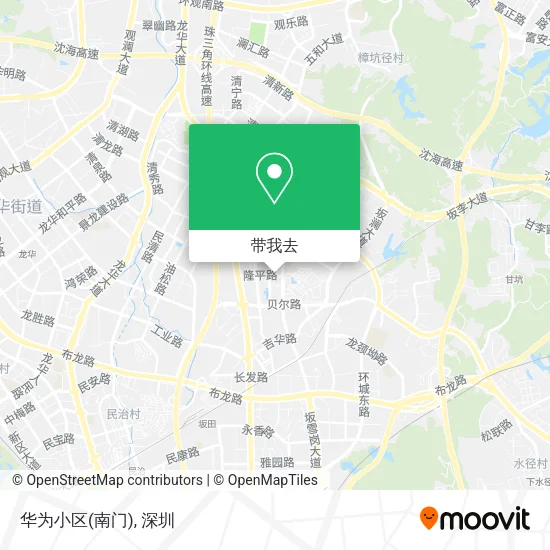 华为小区(南门)地图