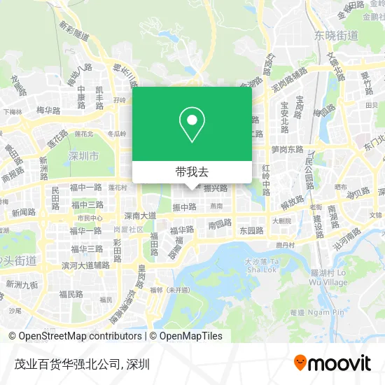 茂业百货华强北公司地图