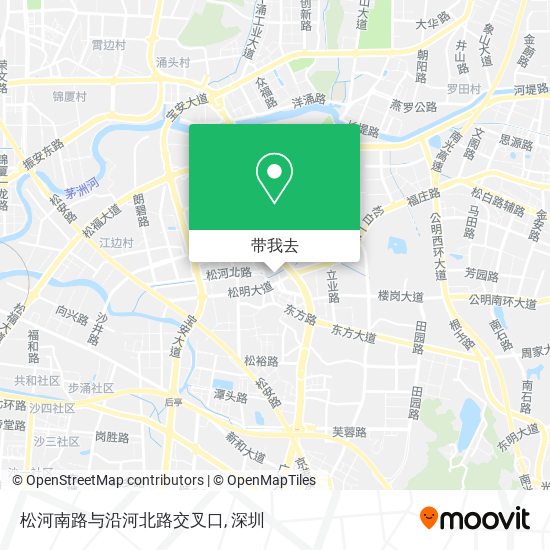 松河南路与沿河北路交叉口地图