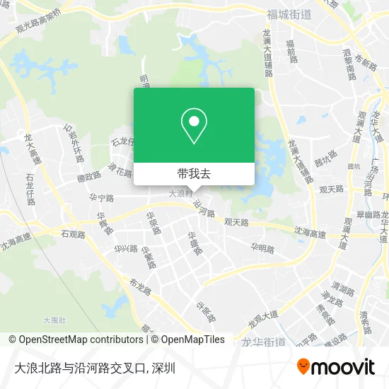 大浪北路与沿河路交叉口地图