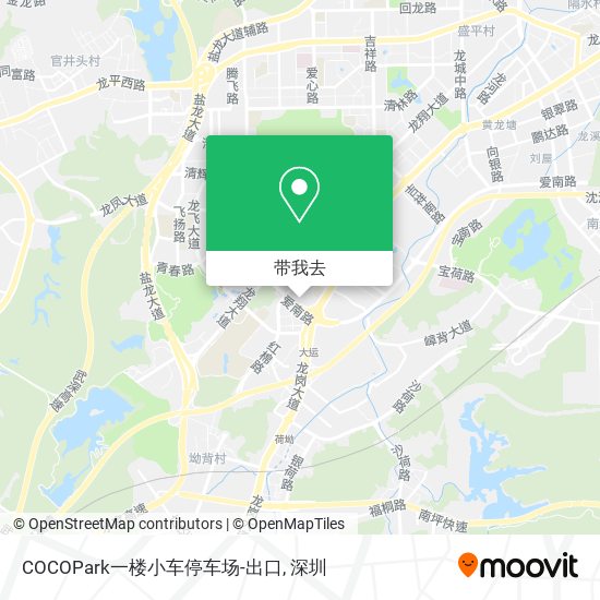 COCOPark一楼小车停车场-出口地图