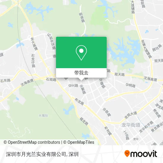 深圳市月光兰实业有限公司地图