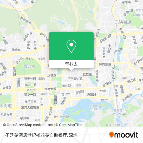 圣廷苑酒店世纪楼菲苑自助餐厅地图