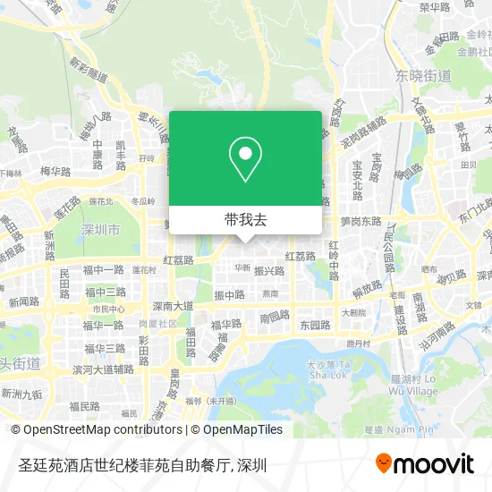 圣廷苑酒店世纪楼菲苑自助餐厅地图