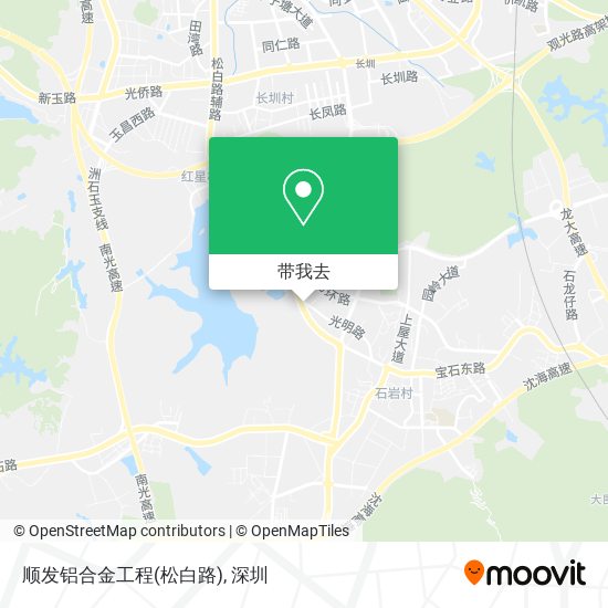 顺发铝合金工程(松白路)地图