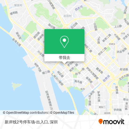 新岸线2号停车场-出入口地图