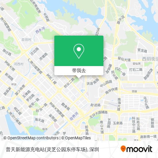 普天新能源充电站(灵芝公园东停车场)地图