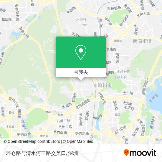 环仓路与清水河三路交叉口地图
