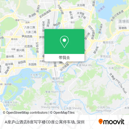 A座庐山酒店B座写字楼CD座公寓停车场地图