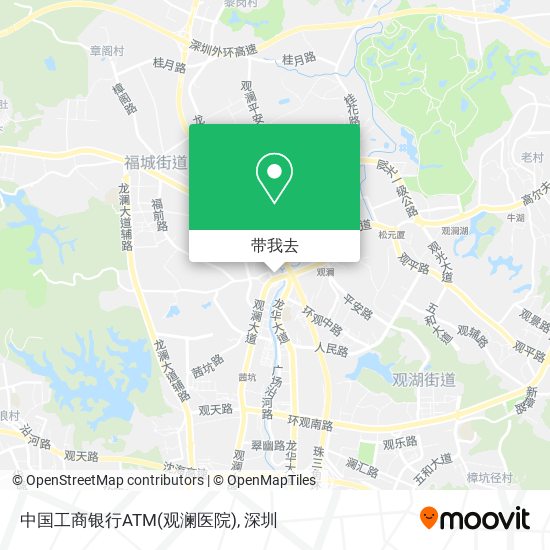 中国工商银行ATM(观澜医院)地图