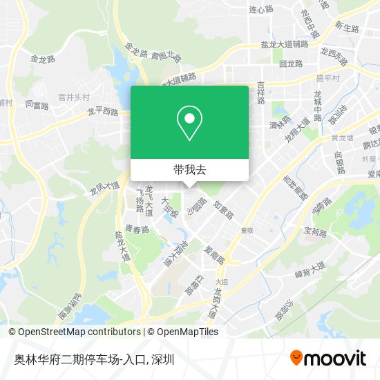 奥林华府二期停车场-入口地图