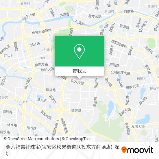 金六福吉祥珠宝(宝安区松岗街道联投东方商场店)地图