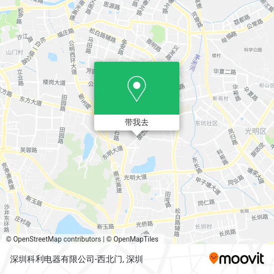 深圳科利电器有限公司-西北门地图