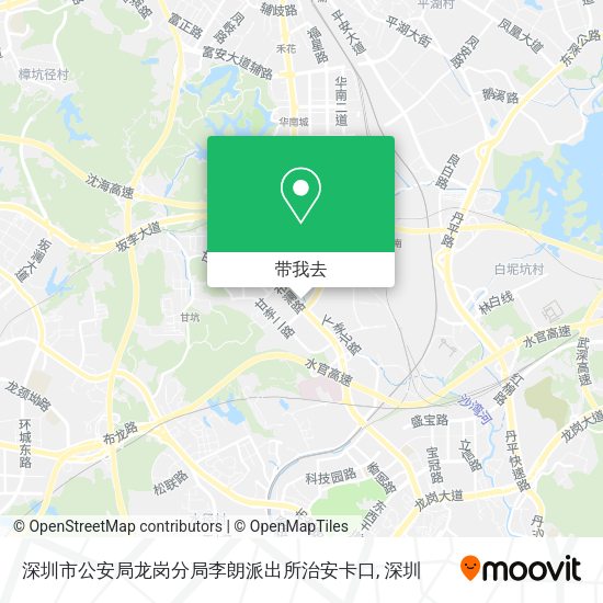深圳市公安局龙岗分局李朗派出所治安卡口地图
