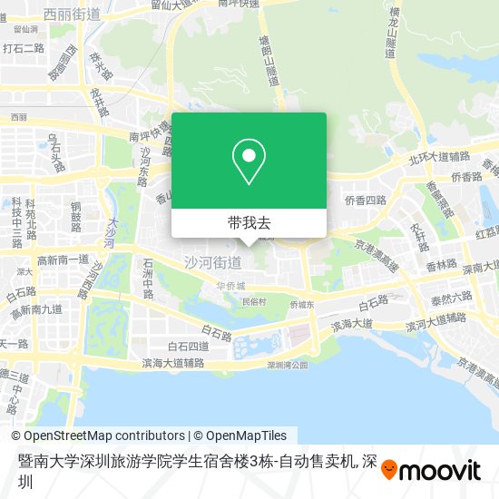 暨南大学深圳旅游学院学生宿舍楼3栋-自动售卖机地图