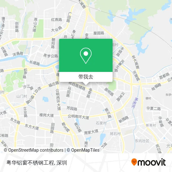 粤华铝窗不锈钢工程地图