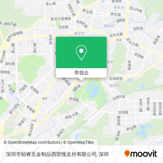 深圳市铂睿五金制品西部慢走丝有限公司地图