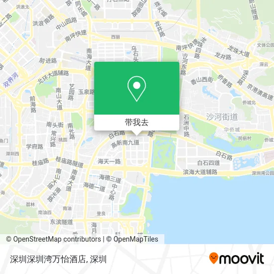 深圳深圳湾万怡酒店地图