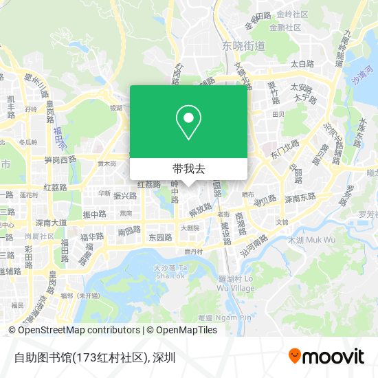 自助图书馆(173红村社区)地图