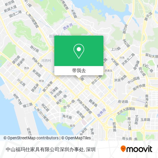 中山福玛仕家具有限公司深圳办事处地图