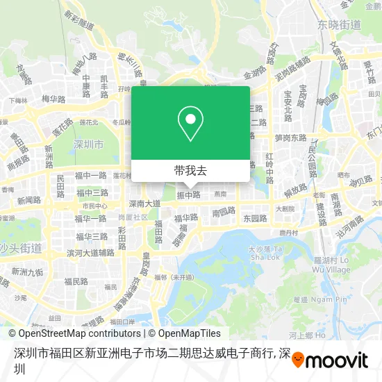 深圳市福田区新亚洲电子市场二期思达威电子商行地图