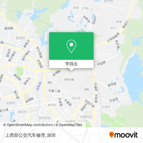 上西部公交汽车修理地图