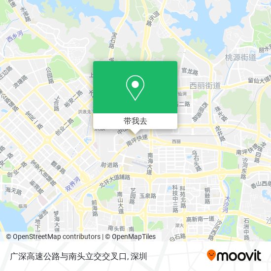 广深高速公路与南头立交交叉口地图