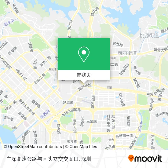 广深高速公路与南头立交交叉口地图