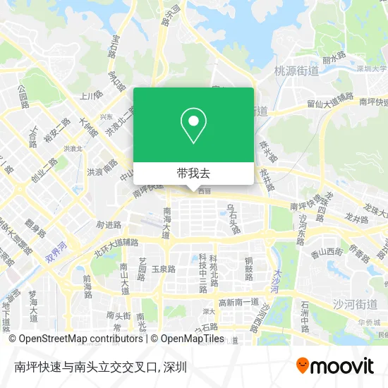 南坪快速与南头立交交叉口地图