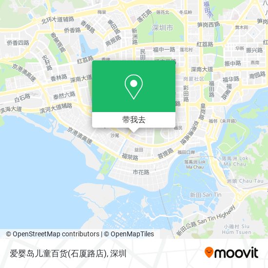 爱婴岛儿童百货(石厦路店)地图