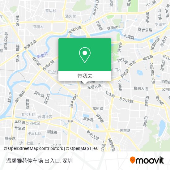 温馨雅苑停车场-出入口地图