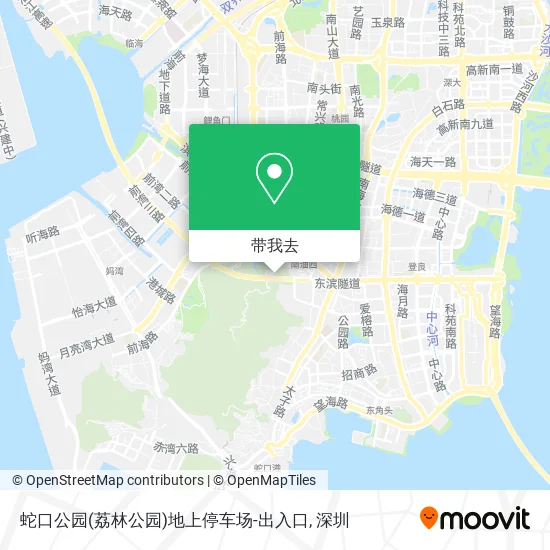蛇口公园(荔林公园)地上停车场-出入口地图