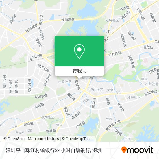 深圳坪山珠江村镇银行24小时自助银行地图