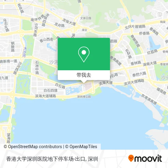 香港大学深圳医院地下停车场-出口地图
