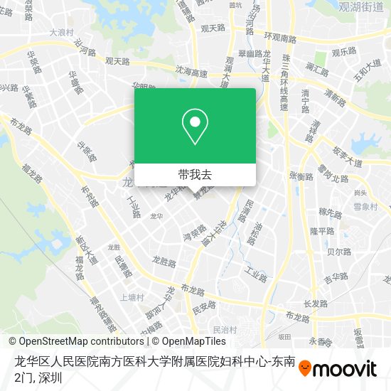 龙华区人民医院南方医科大学附属医院妇科中心-东南2门地图