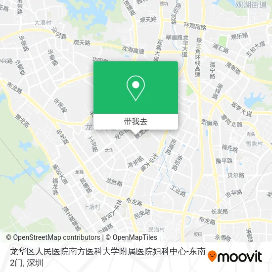 龙华区人民医院南方医科大学附属医院妇科中心-东南2门地图