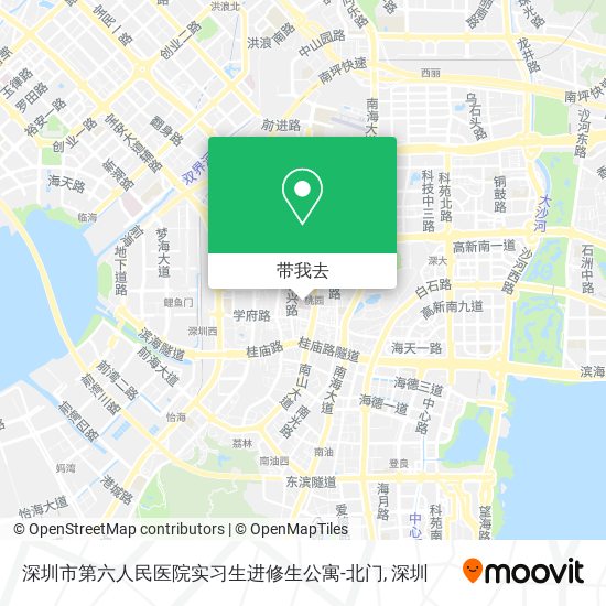 深圳市第六人民医院实习生进修生公寓-北门地图