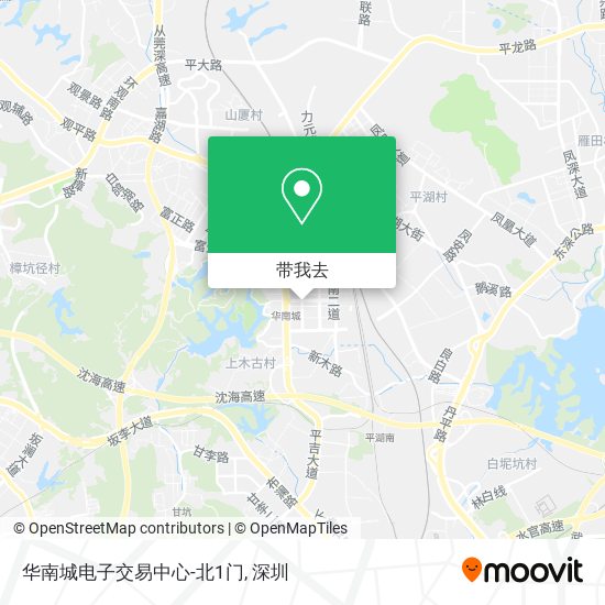 华南城电子交易中心-北1门地图