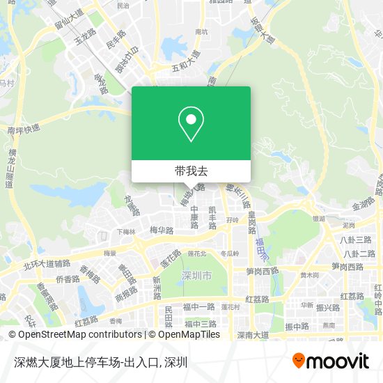 深燃大厦地上停车场-出入口地图