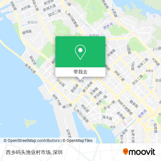 西乡码头渔业村市场地图