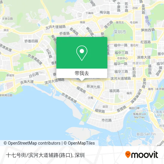 十七号街/滨河大道辅路(路口)地图