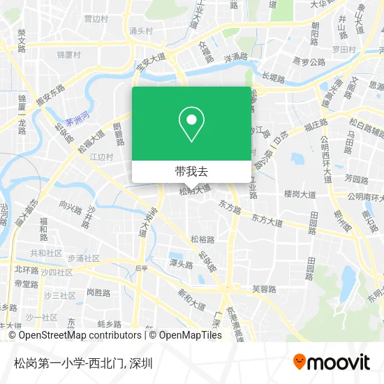 松岗第一小学-西北门地图
