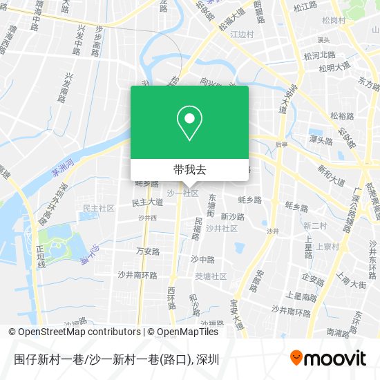 围仔新村一巷/沙一新村一巷(路口)地图